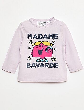 T-shirt à motif 'Monsieur Madame' en coton