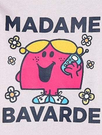 T-shirt à motif 'Monsieur Madame' en coton