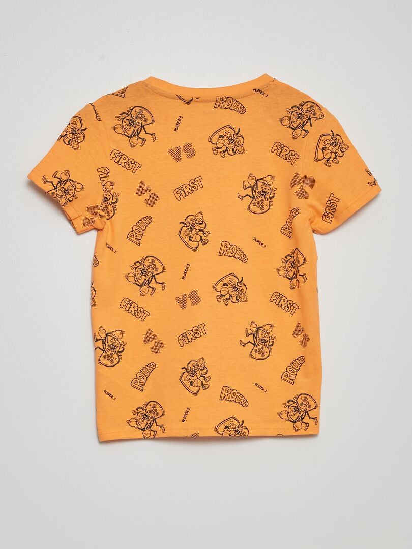 T-shirt à motif Orange - Kiabi