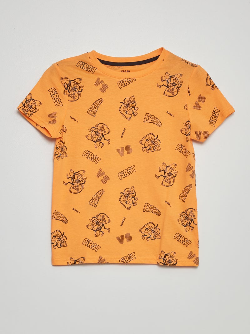 T-shirt à motif Orange - Kiabi