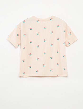 T-shirt à motif ouverture pressionnée à l'épaule - So Easy