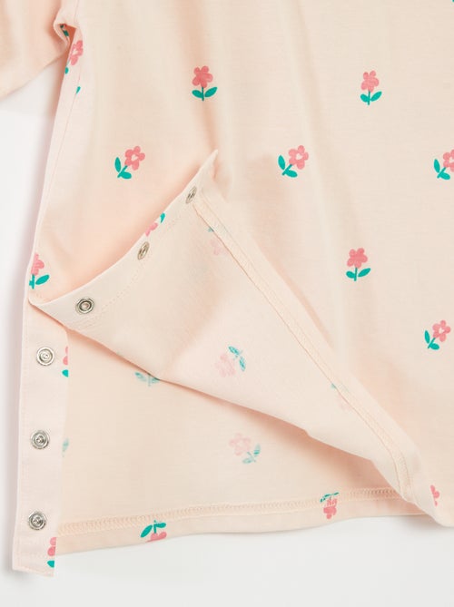 T-shirt à motif ouverture pressionnée à l'épaule - So Easy - Kiabi