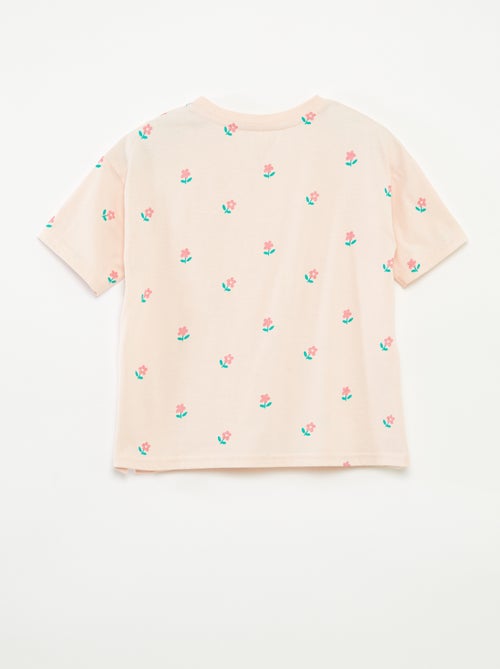 T-shirt à motif ouverture pressionnée à l'épaule - So Easy - Kiabi