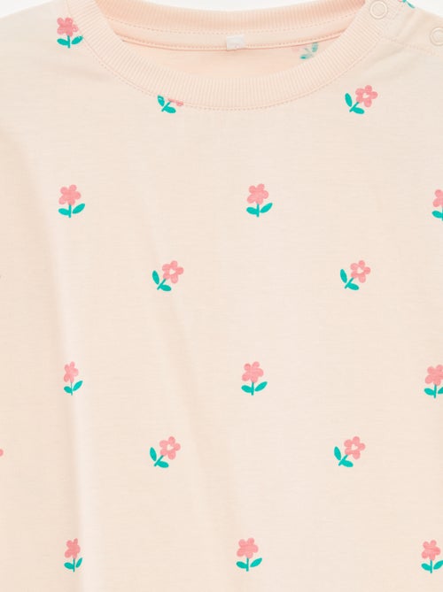 T-shirt à motif ouverture pressionnée à l'épaule - So Easy - Kiabi