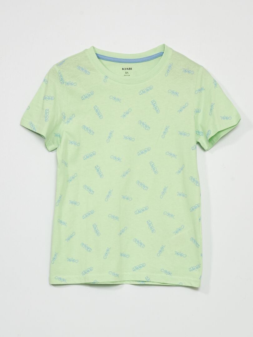 T-shirt à motif Vert/bleu - Kiabi