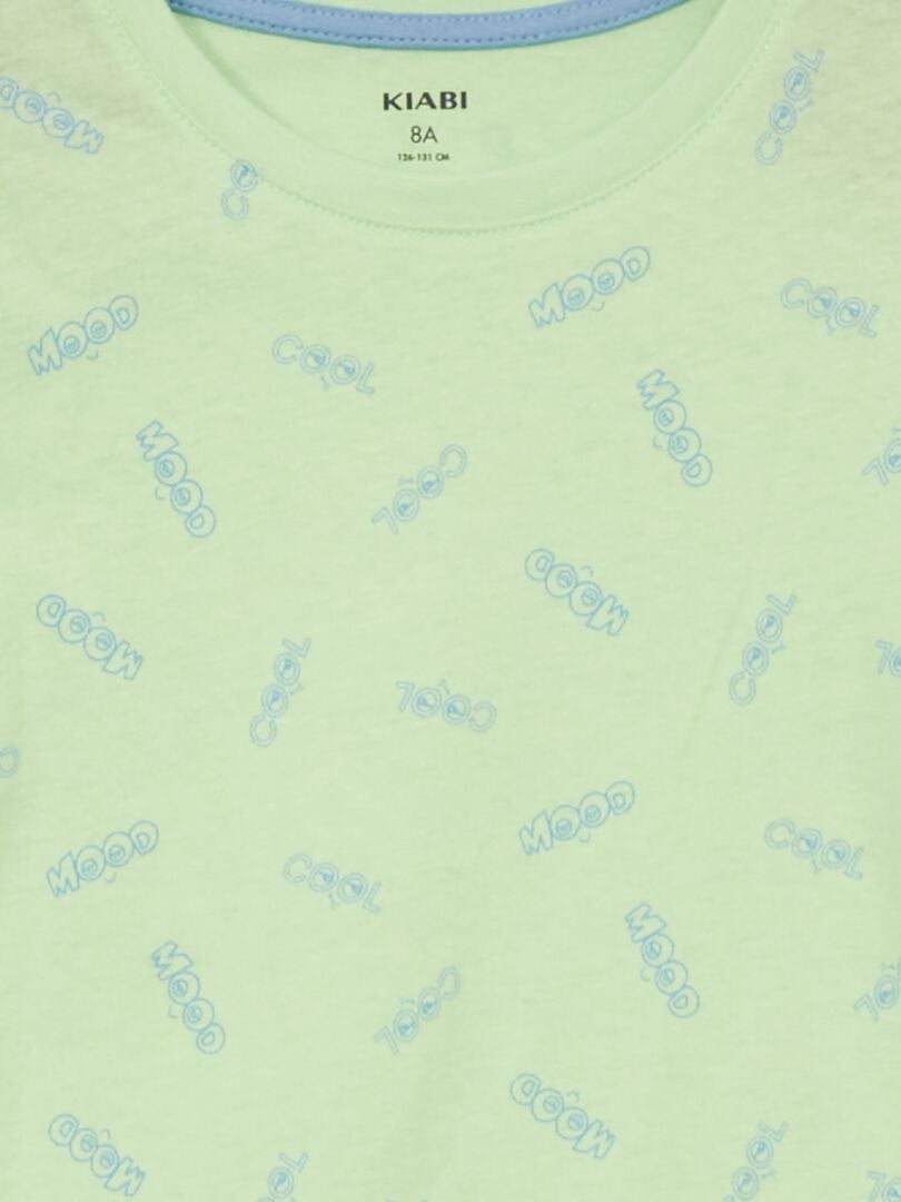 T-shirt à motif Vert/bleu - Kiabi