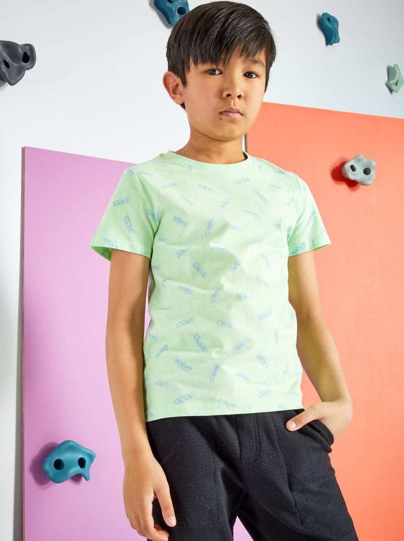 T-shirt à motif Vert/bleu - Kiabi