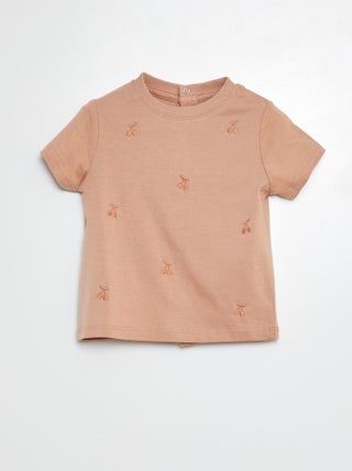 T-shirt à motifs brodés