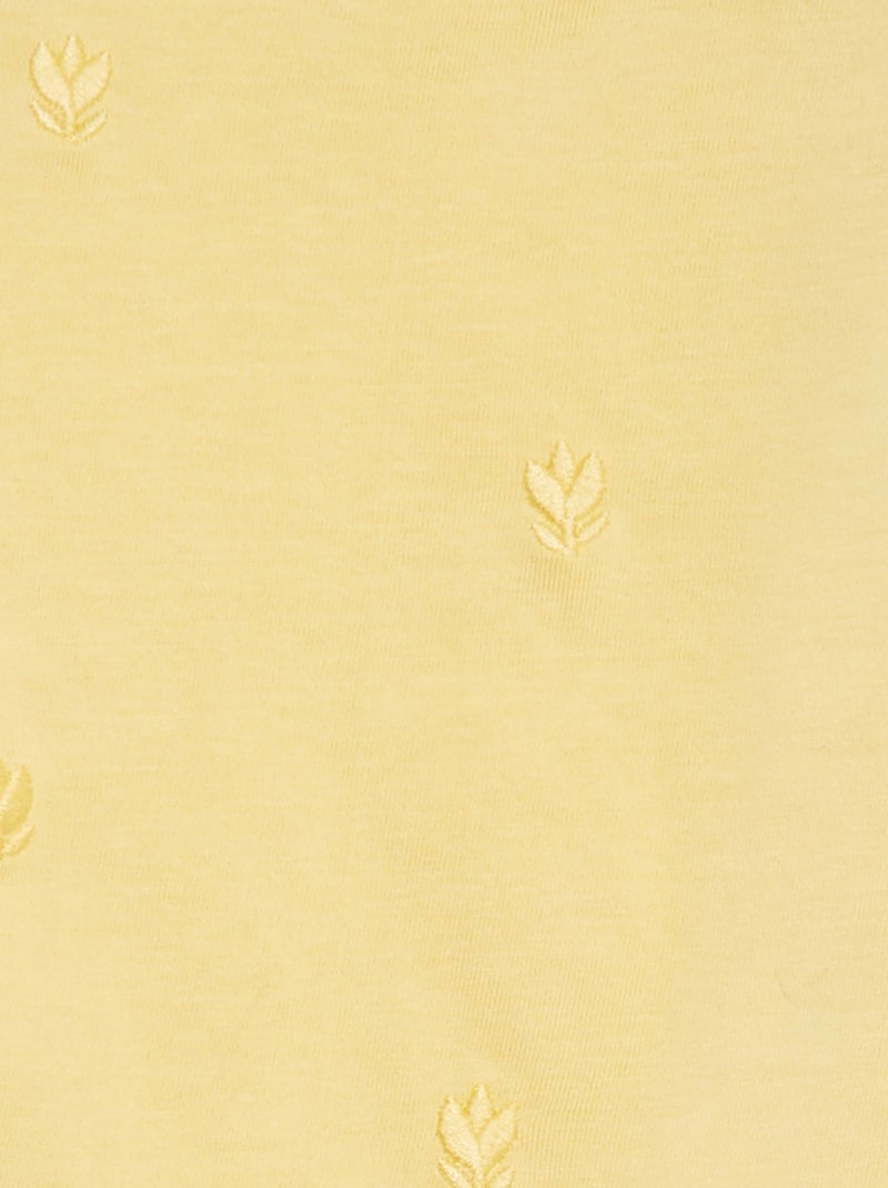 T-shirt à motifs brodés JAUNE - Kiabi