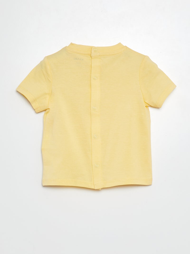 T-shirt à motifs brodés JAUNE - Kiabi