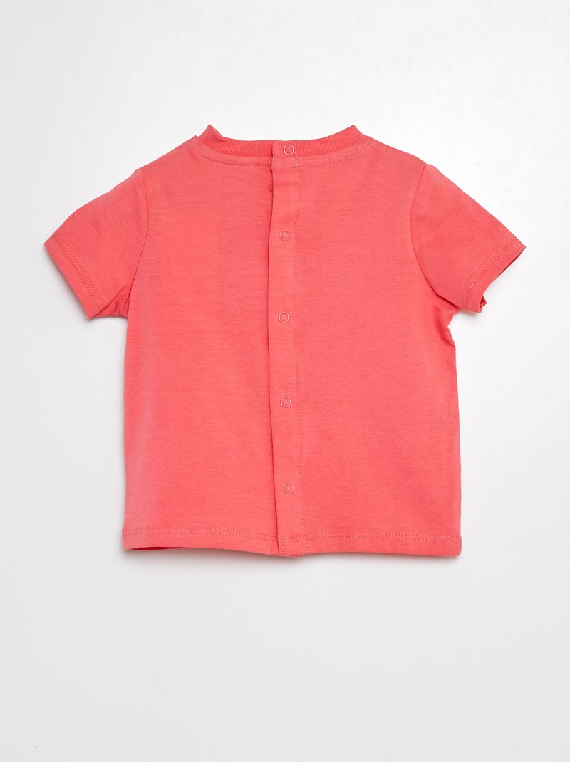 T-shirt à motifs brodés ROUGE - Kiabi