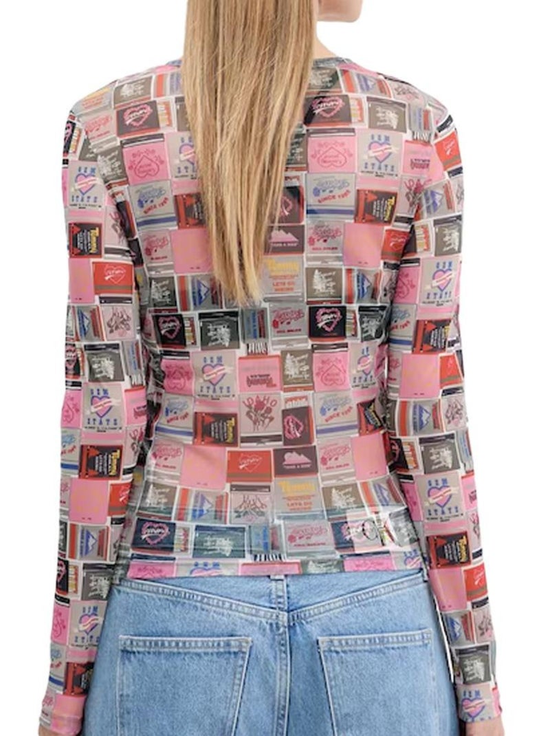 T-shirt à motifs Femme Tommy Hilfiger Rose - Kiabi
