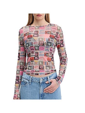 T-shirt à motifs Femme Tommy Hilfiger Tjw Slim Aop