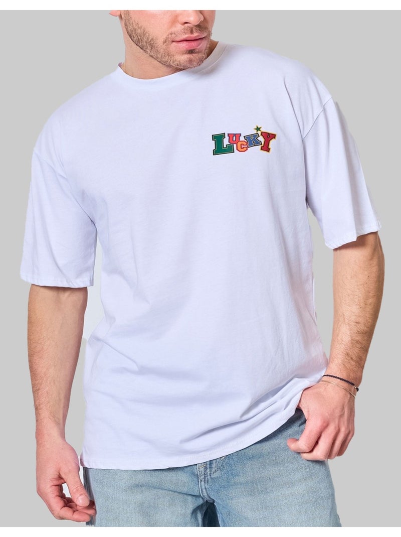 T-Shirt à motifs Kebello Blanc - Kiabi
