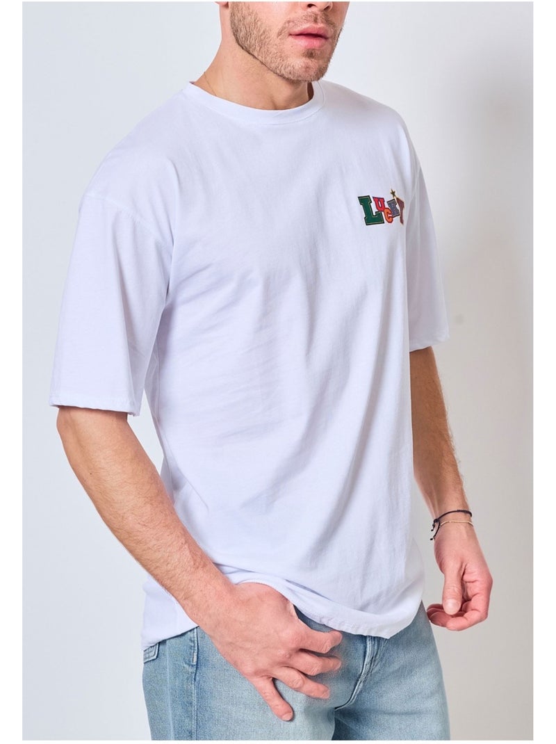 T-Shirt à motifs Kebello Blanc - Kiabi