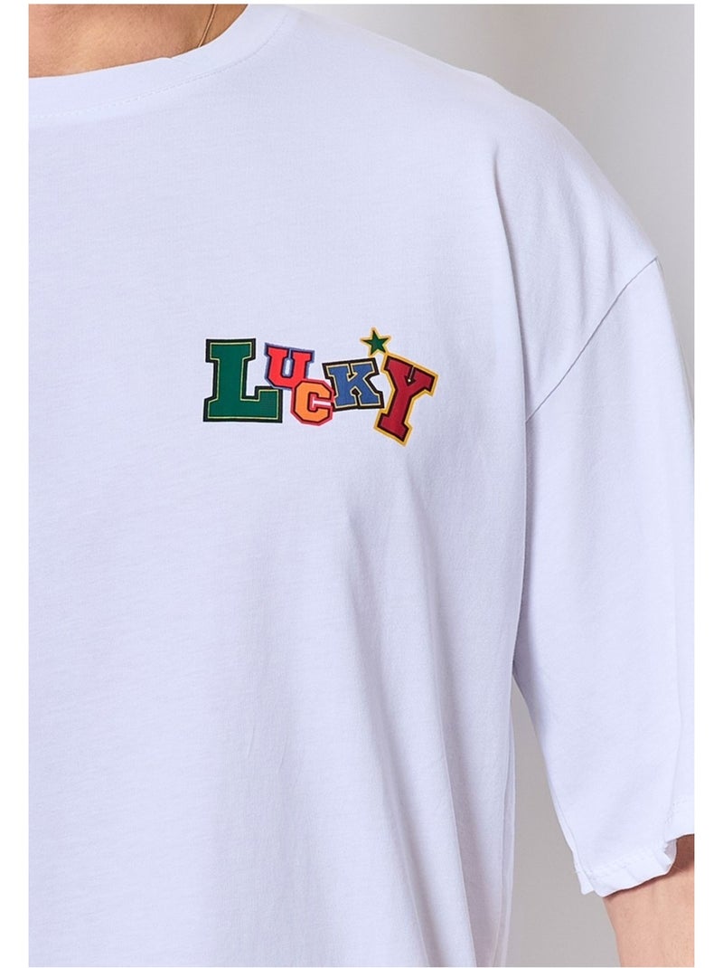 T-Shirt à motifs Kebello Blanc - Kiabi