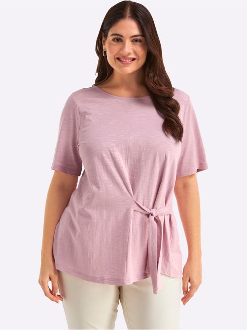 T-shirt à Nouer Devant - Taille Standard - Sheego - Kiabi