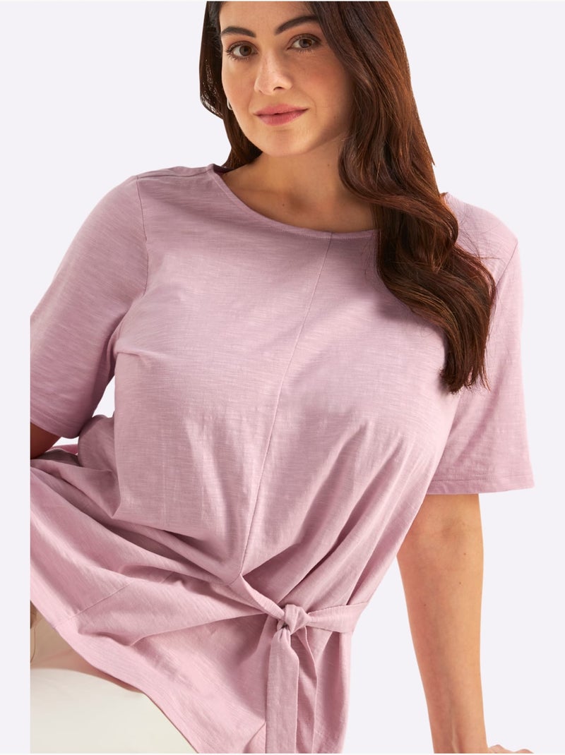 T-shirt à Nouer Devant - Taille Standard - Sheego Rose - Kiabi