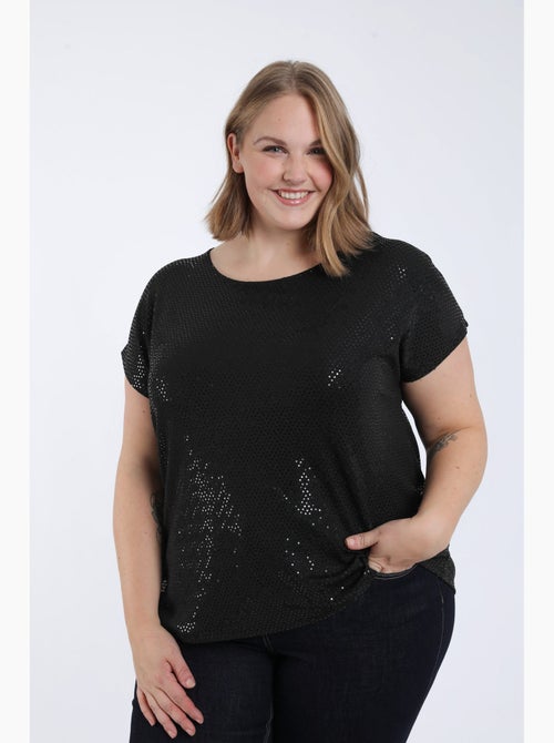 T-shirt à paillettes PAPRIKA - Kiabi