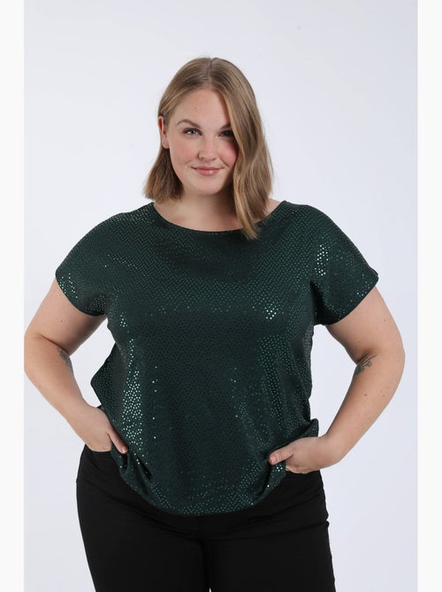 T-shirt à paillettes PAPRIKA - Kiabi