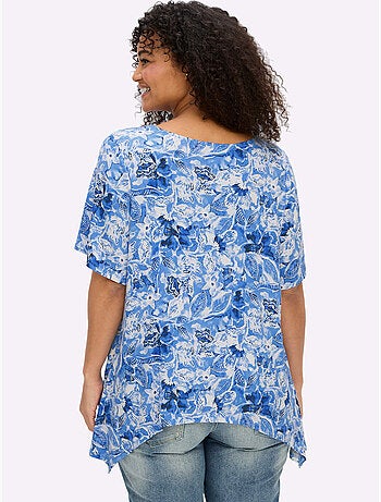 T-shirt à Pointes Forme Fluide En Pointe - Taille Standard - Sheego