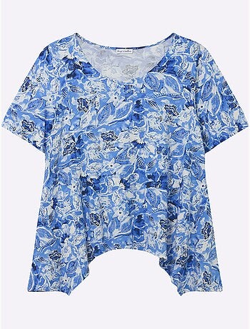 T-shirt à Pointes Forme Fluide En Pointe - Taille Standard - Sheego