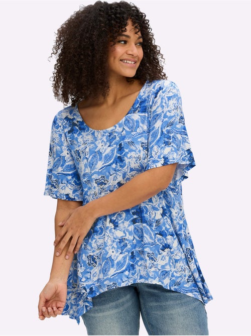 T-shirt à Pointes Forme Fluide En Pointe - Taille Standard - Sheego - Kiabi T-shirt à Pointes Forme Fluide En Pointe - Taille Standard - Sheego - Kiabi