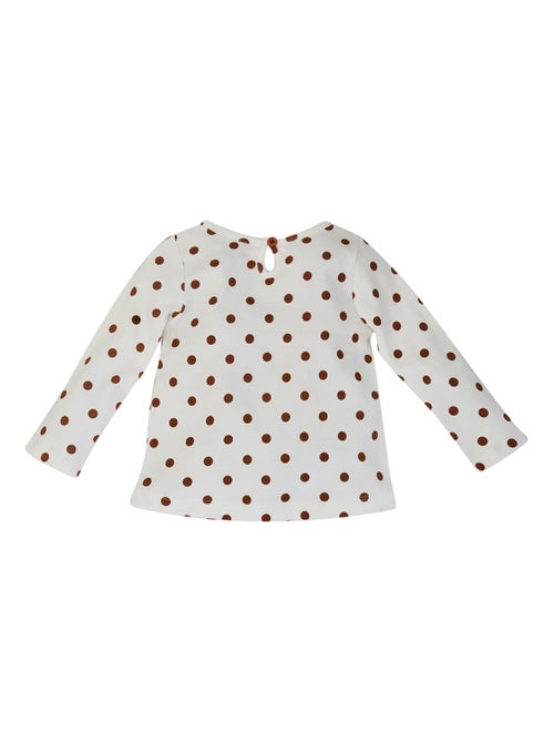 T SHIRT A POIS LOOK GIRLY - Kiabi