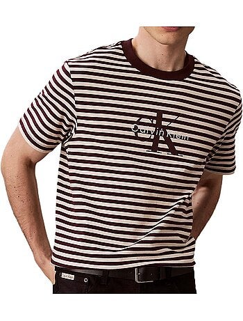 T-Shirt à Rayure Homme Calvin Klein Jeans