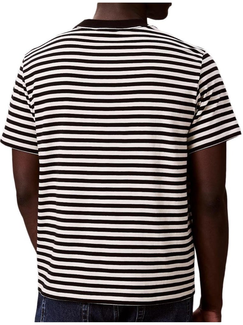T-Shirt à Rayure Homme Calvin Klein Jeans Noir - Kiabi