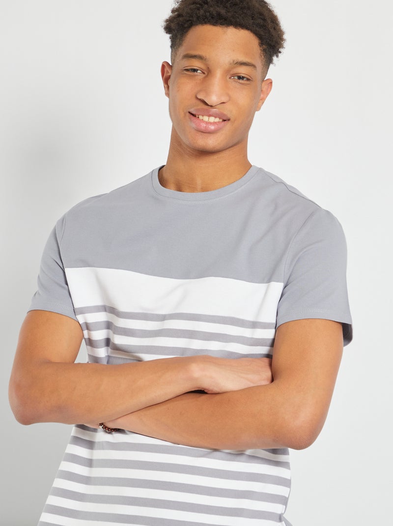 T-shirt à rayures +1m90 Bleu - Kiabi