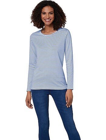 T-shirt à Rayures 50% Coton - Taille Standard - Witt