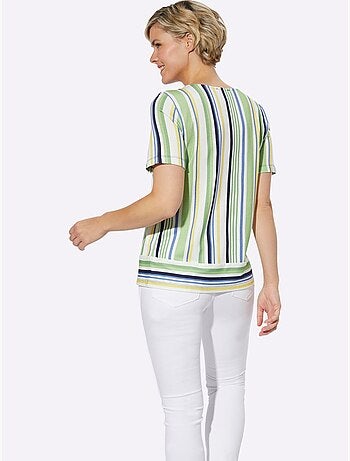 T-shirt à Rayures 50% Coton - Taille Standard - Witt