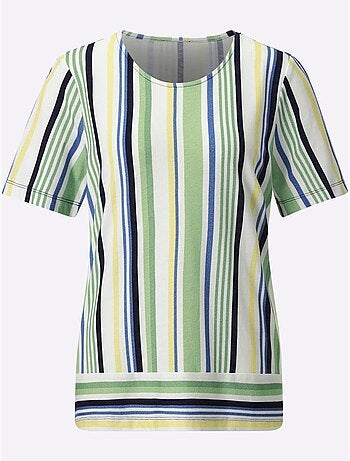 T-shirt à Rayures 50% Coton - Taille Standard - Witt