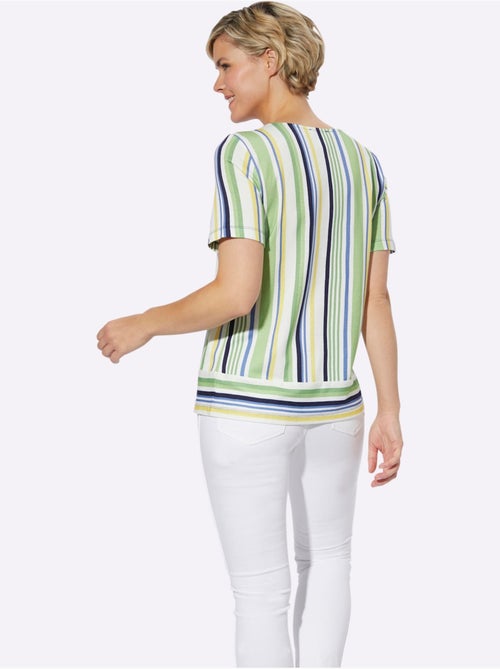 T-shirt à Rayures 50% Coton - Taille Standard - Witt - Kiabi