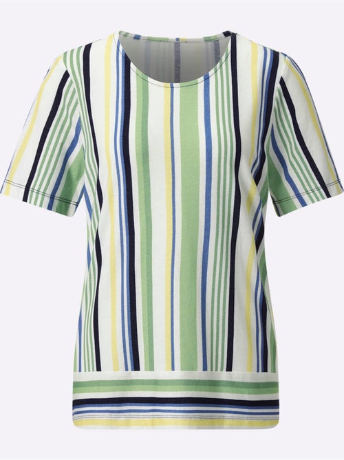 T-shirt à Rayures 50% Coton - Taille Standard - Witt - Kiabi