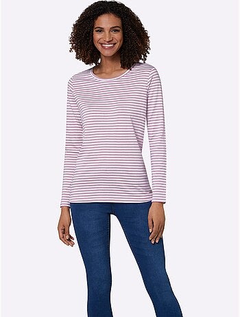 T-shirt à Rayures 50% Coton - Taille Standard - Witt
