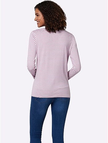 T-shirt à Rayures 50% Coton - Taille Standard - Witt