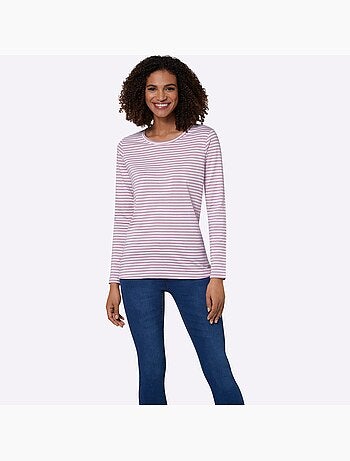 T-shirt à Rayures 50% Coton - Taille Standard - Witt