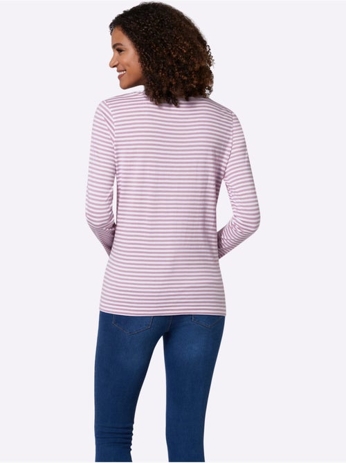 T-shirt à Rayures 50% Coton - Taille Standard - Witt - Kiabi