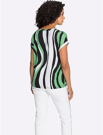 T-shirt à Rayures Avec Viscose (ecovero) - Taille Standard - Witt