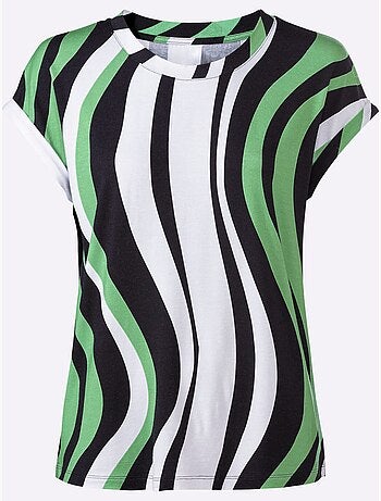 T-shirt à Rayures Avec Viscose (ecovero) - Taille Standard - Witt