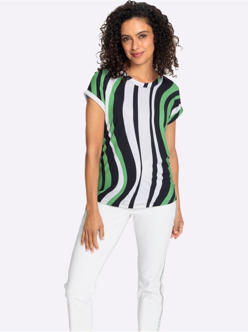 T-shirt à Rayures Avec Viscose (ecovero) - Taille Standard - Witt - Kiabi