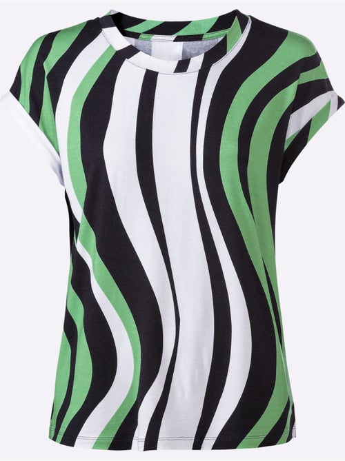 T-shirt à Rayures Avec Viscose (ecovero) - Taille Standard - Witt - Kiabi