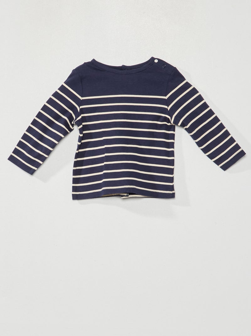 T-shirt à rayures Bleu - Kiabi
