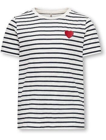 T-shirt à Rayures Fille Kids ONLY