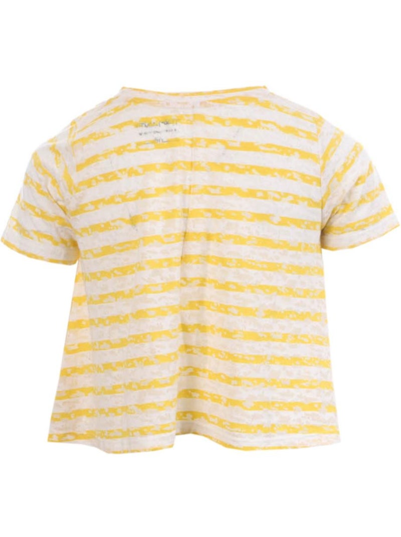 T-shirt à rayures fille teddy smith Jaune - Kiabi