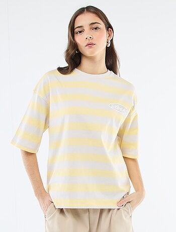 T-shirt à rayures large