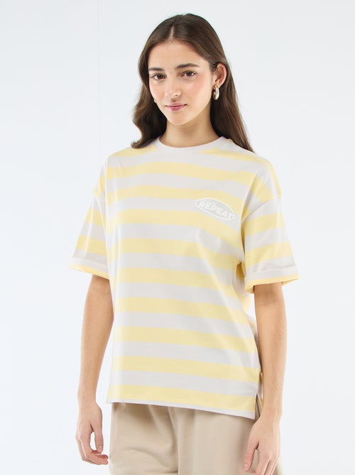 T-shirt à rayures large - Kiabi