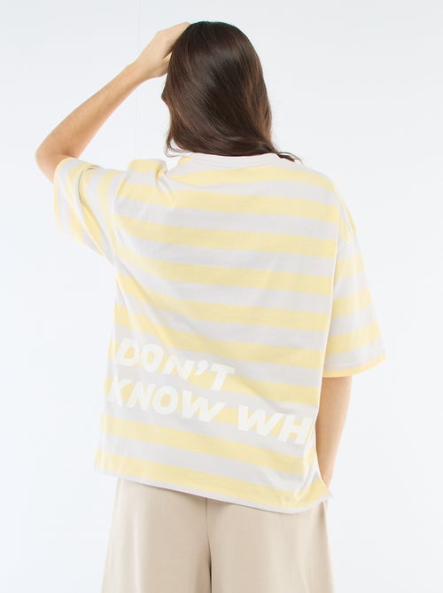 T-shirt à rayures large - Kiabi